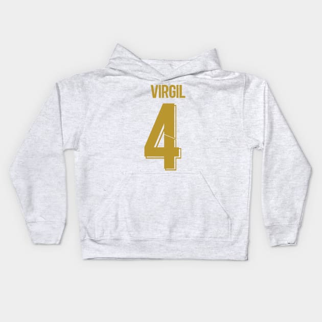 Van Dijk Prem winner Gold Kids Hoodie by Alimator